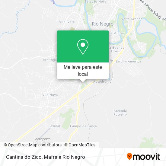 Cantina do Zico mapa