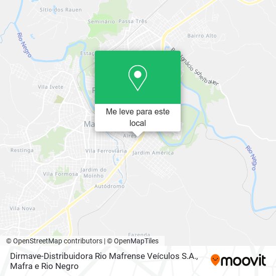 Dirmave-Distribuidora Rio Mafrense Veículos S.A. mapa
