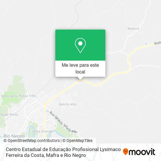 Centro Estadual de Educação Profissional Lysímaco Ferreira da Costa mapa