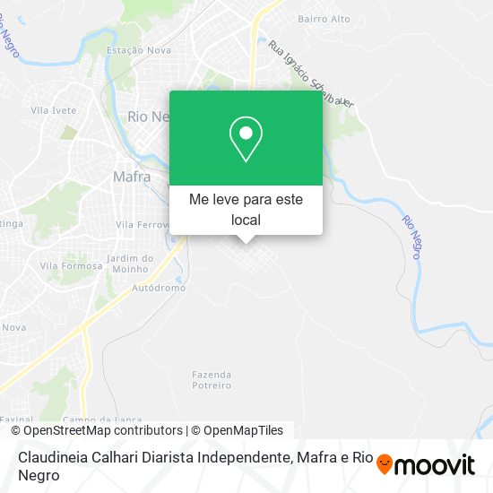 Claudineia Calhari Diarista Independente mapa