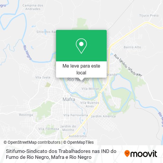 Sitifumo-Sindicato dos Trabalhadores nas IND do Fumo de Rio Negro mapa