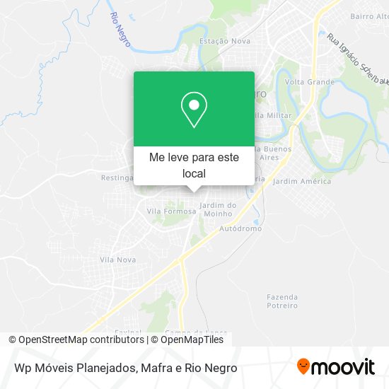 Wp Móveis Planejados mapa