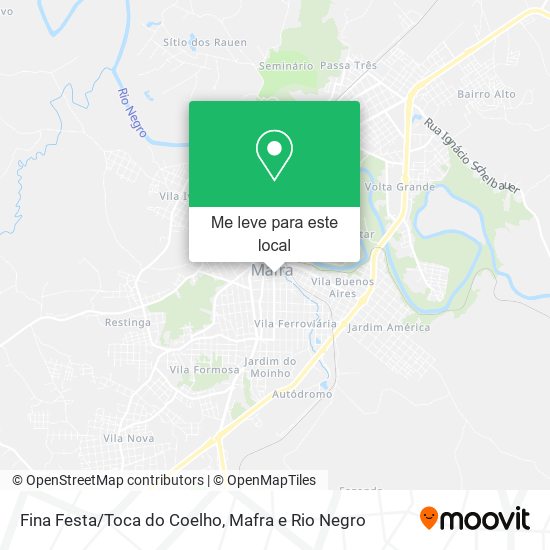 Fina Festa/Toca do Coelho mapa