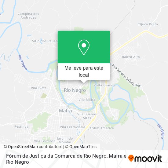 Fórum de Justiça da Comarca de Rio Negro mapa