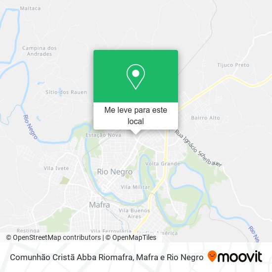 Comunhão Cristã Abba Riomafra mapa