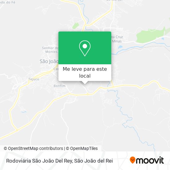 Rodoviária São João Del Rey mapa