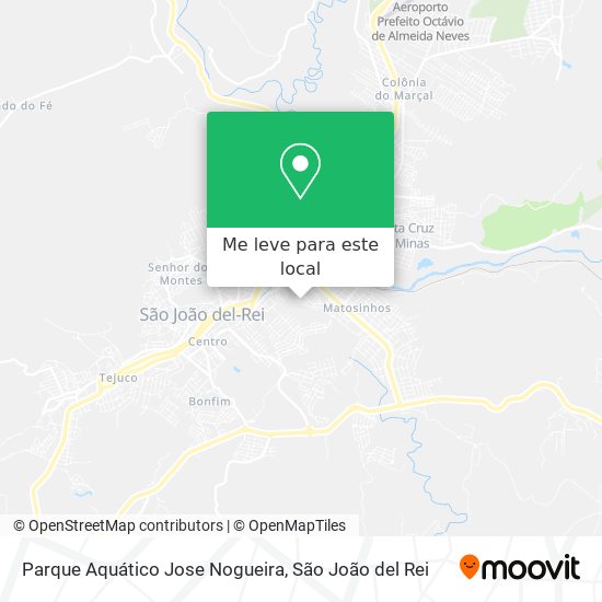 Parque Aquático Jose Nogueira mapa