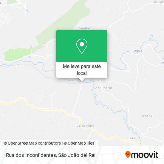 Rua dos Inconfidentes mapa