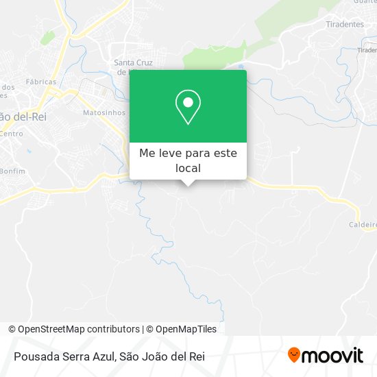 Pousada Serra Azul mapa