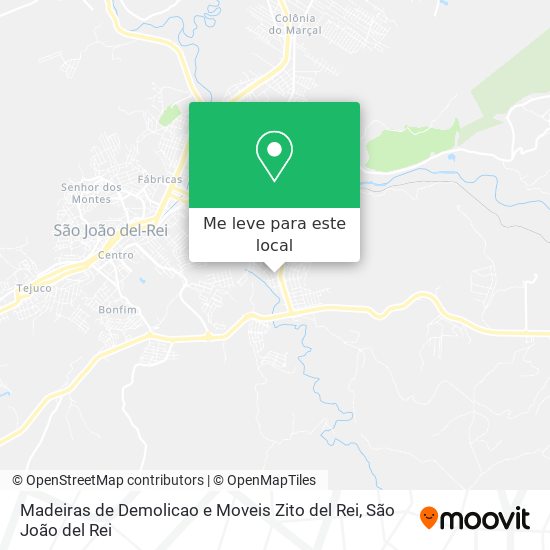 Madeiras de Demolicao e Moveis Zito del Rei mapa