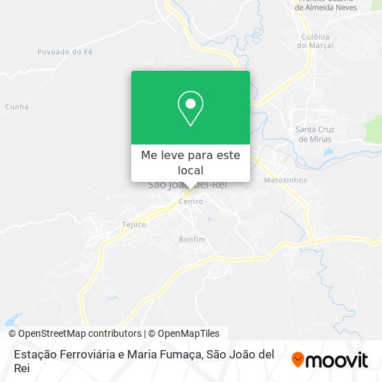 Estação Ferroviária e Maria Fumaça mapa