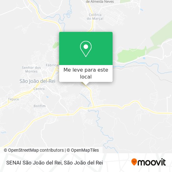 SENAI São João del Rei mapa