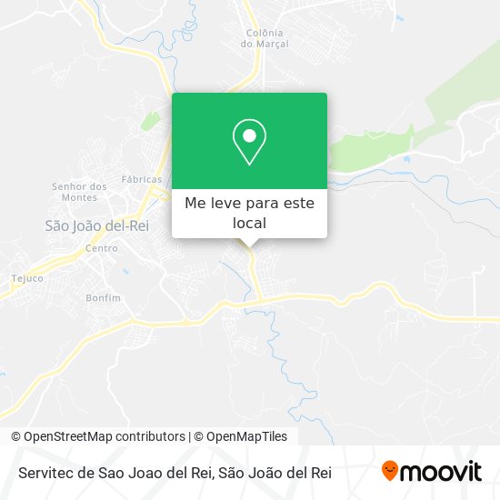 Servitec de Sao Joao del Rei mapa