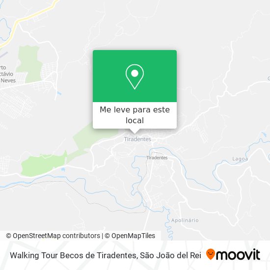 Walking Tour Becos de Tiradentes mapa
