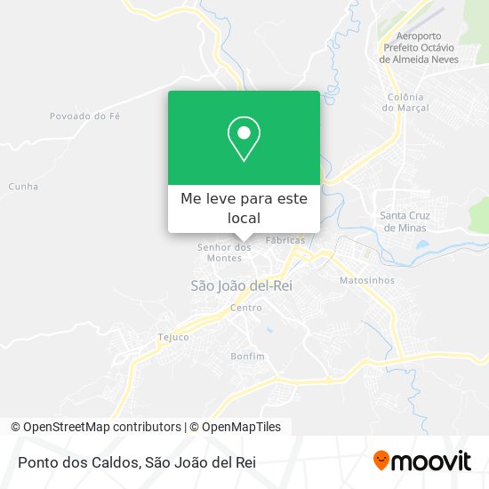 Ponto dos Caldos mapa