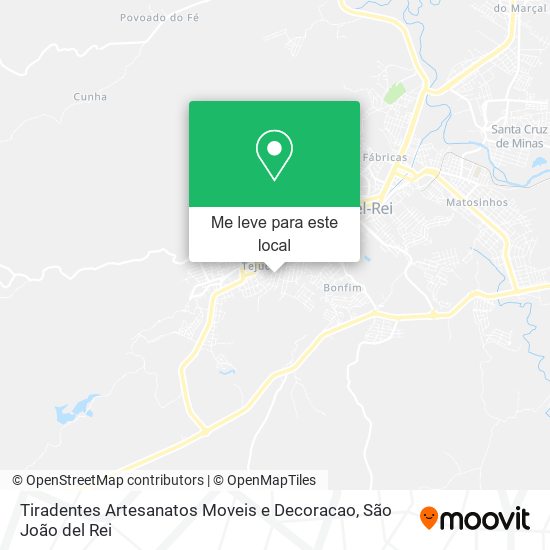Tiradentes Artesanatos Moveis e Decoracao mapa