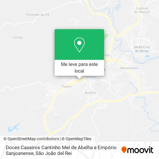 Doces Caseiros Cantinho Mel de Abelha e Empório Sanjoanense mapa