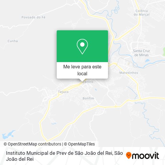 Instituto Municipal de Prev de São João del Rei mapa