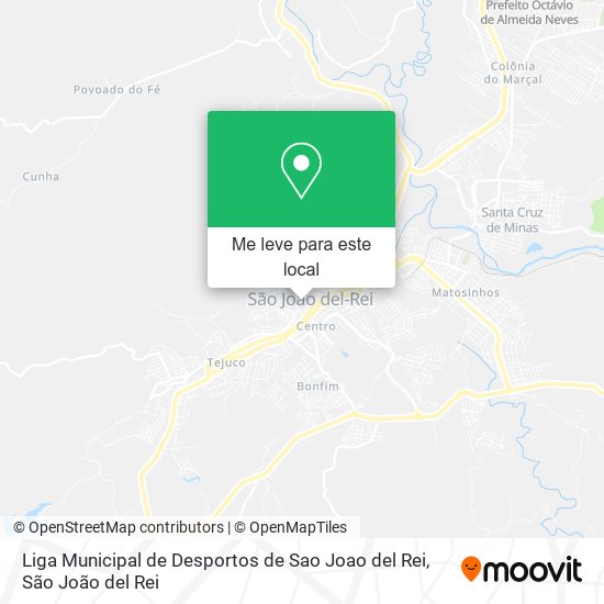 Liga Municipal de Desportos de Sao Joao del Rei mapa