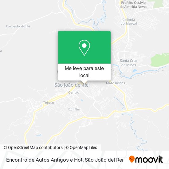 Encontro de Autos Antigos e Hot mapa