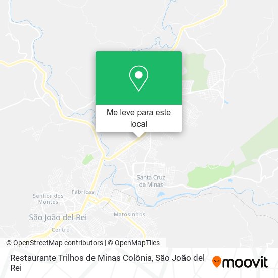 Restaurante Trilhos de Minas Colônia mapa