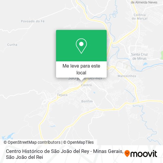 Centro Histórico de São João del Rey - Minas Gerais mapa