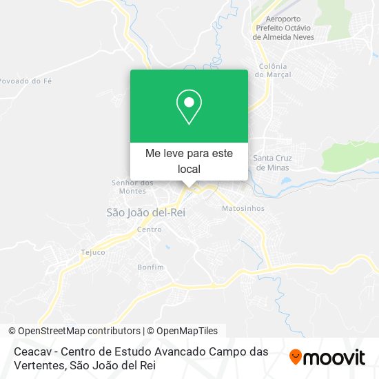 Ceacav - Centro de Estudo Avancado Campo das Vertentes mapa