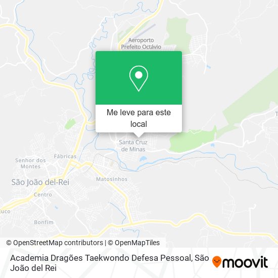 Academia Dragões Taekwondo Defesa Pessoal mapa