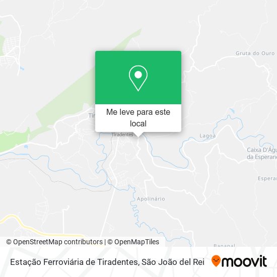 Estação Ferroviária de Tiradentes mapa