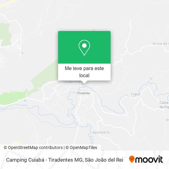 Camping Cuiabá - Tiradentes MG mapa