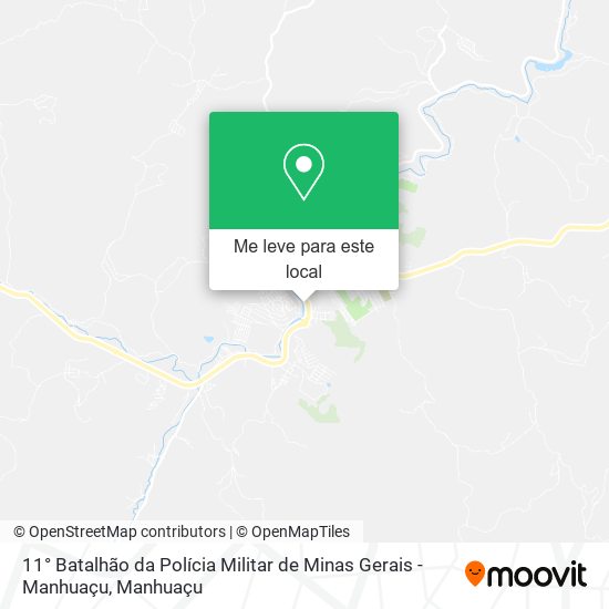 11° Batalhão da Polícia Militar de Minas Gerais - Manhuaçu mapa