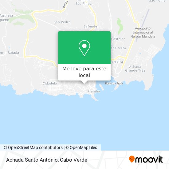 Achada Santo António mapa