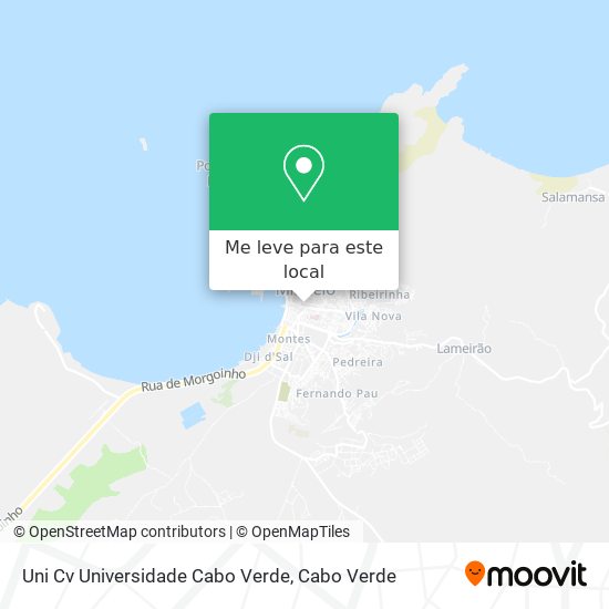 Uni Cv Universidade Cabo Verde mapa