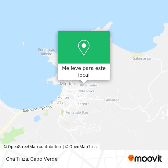 Chã Tiliza mapa