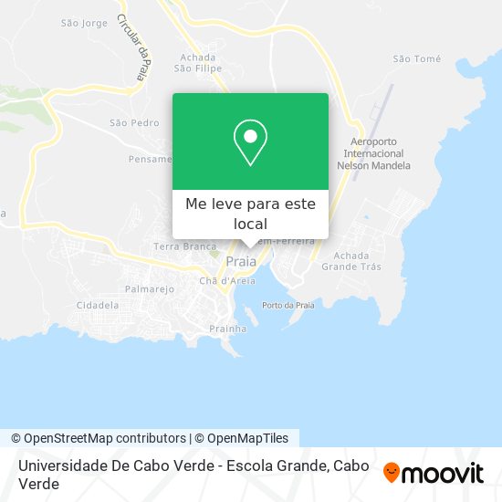 Universidade De Cabo Verde - Escola Grande mapa