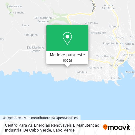 Centro Para As Energias Renováveis E Manutenção Industrial De Cabo Verde mapa