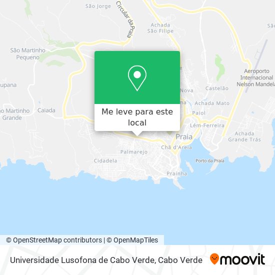 Universidade Lusofona de Cabo Verde mapa