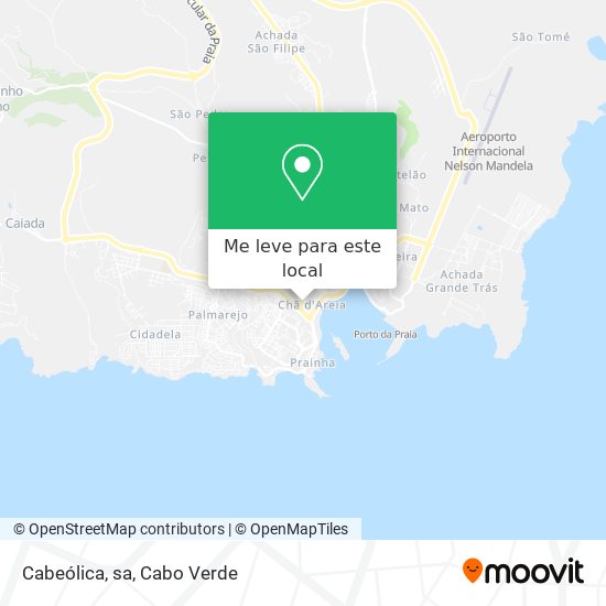 Cabeólica, sa mapa