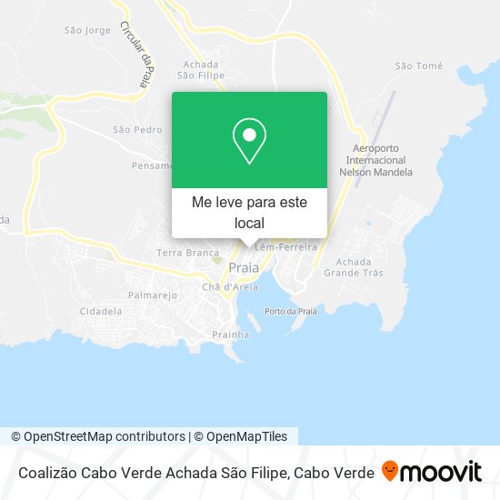 Coalizão Cabo Verde Achada São Filipe mapa