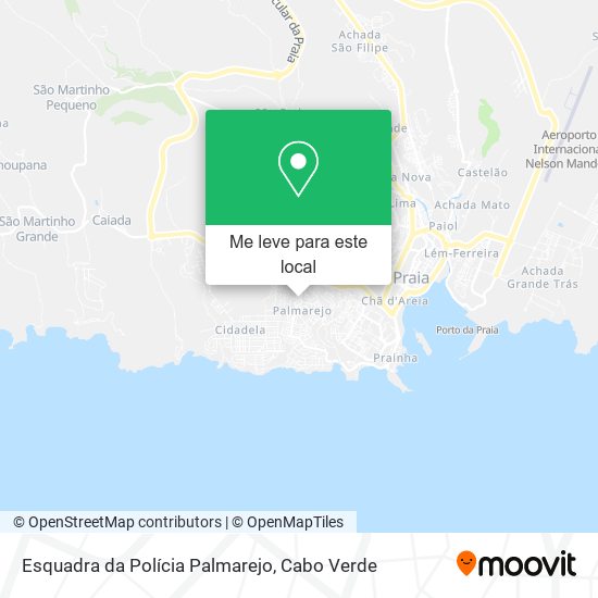 Esquadra da Polícia Palmarejo mapa