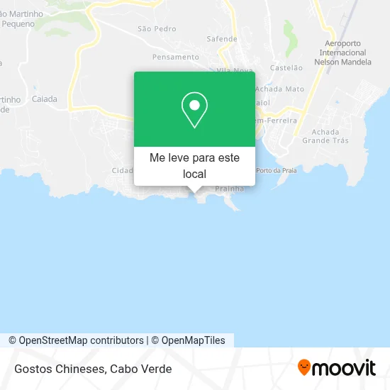 Gostos Chineses mapa