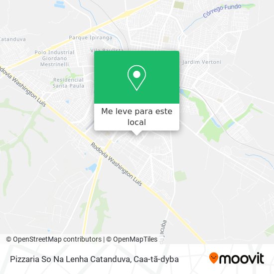 Pizzaria So Na Lenha Catanduva mapa