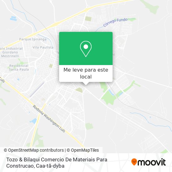 Tozo & Bilaqui Comercio De Materiais Para Construcao mapa