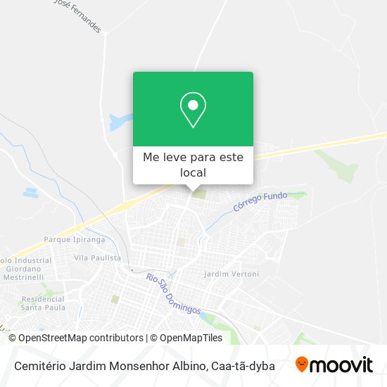 Cemitério Jardim Monsenhor Albino mapa