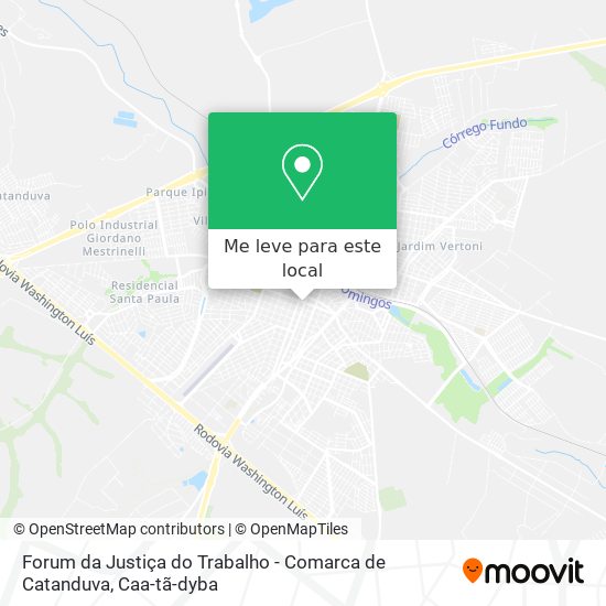 Forum da Justiça do Trabalho - Comarca de Catanduva mapa