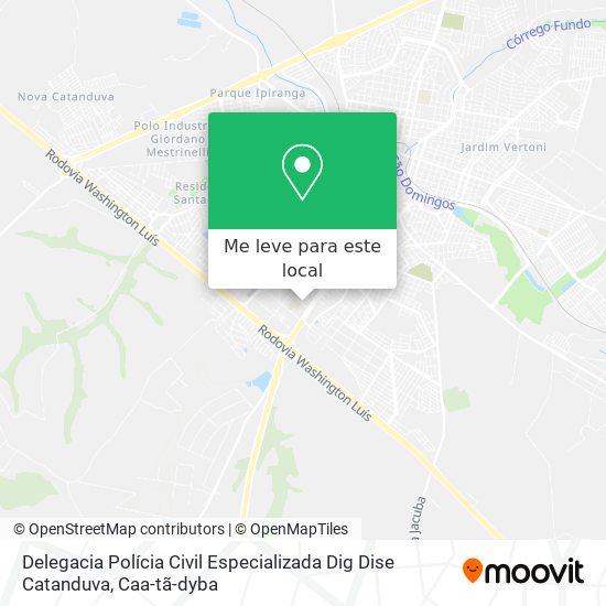 Delegacia Polícia Civil Especializada Dig Dise Catanduva mapa