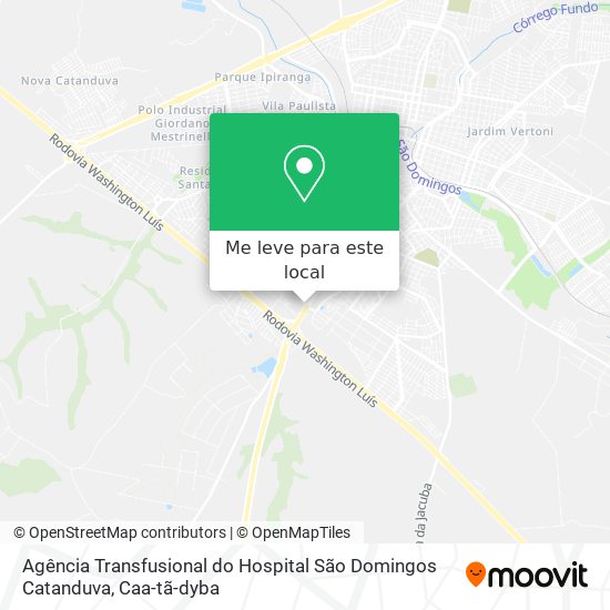 Agência Transfusional do Hospital São Domingos Catanduva mapa