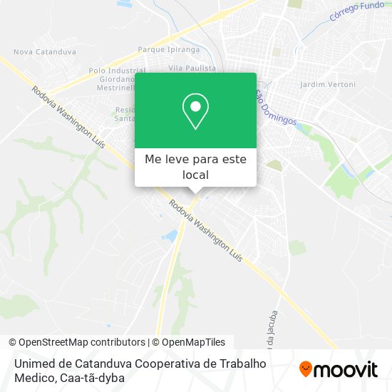 Unimed de Catanduva Cooperativa de Trabalho Medico mapa