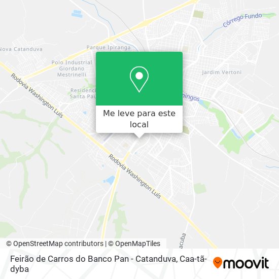 Feirão de Carros do Banco Pan - Catanduva mapa