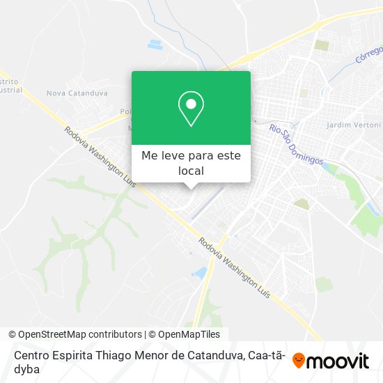 Centro Espirita Thiago Menor de Catanduva mapa